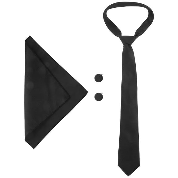 NIAIZEK 1 Set Necktie for Men Black Polyester Practical Gentleman's Tie Men's Accessories Wedding