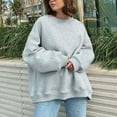 thumbnail image 3 of SHE IS Womens Sweatshirts No Hood with Pockets Plus Size Hoodies for Women Cotton Pullover Sweatshirts for Women with Pockets Womens Tops Casual Summer My Orders Placed, 3 of 6