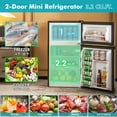 thumbnail image 2 of Costway 3.2 Cu.Ft Mini Refrigerator with  Freezer Compact Fridge with  2 Reversible Door, 2 of 10