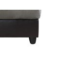 thumbnail image 3 of Lifestyle Furniture Left Facing 3PC Sectional Sofa Set, L Shape Couch with Storage Ottoman, Microfiber&Faux Leather,Taupe, 3 of 5