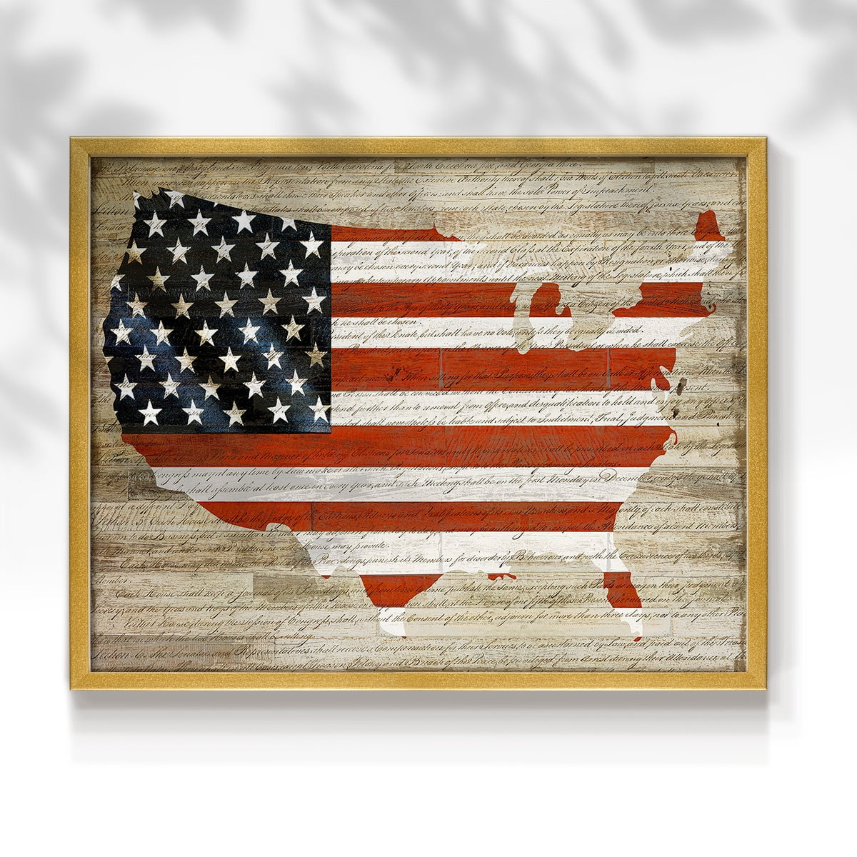 American Flag by Daniela Santiago - Restickable Framed Giclée Print