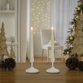 thumbnail image 3 of HGTV Home Collection Pre-Lit Set of 2 Heritage Flameless LED Window Candles with Remote, White, Battery Powered, 12 in, 3 of 5