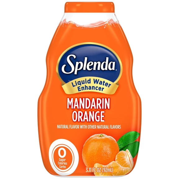 2 Pack-Splenda Liquid Water Enhancer Drops, Sugar Free, Zero Calorie, Natural Flavor, Concentrated Drink Mix, 3.11 Fl Oz Each Bottle (Mandarin Orange, 1 Pack)