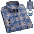 thumbnail image 4 of Mens Flannel Shirts Cotton Long Sleeve Casual Regular Fit Button Down Plaid Shirts, 4 of 4