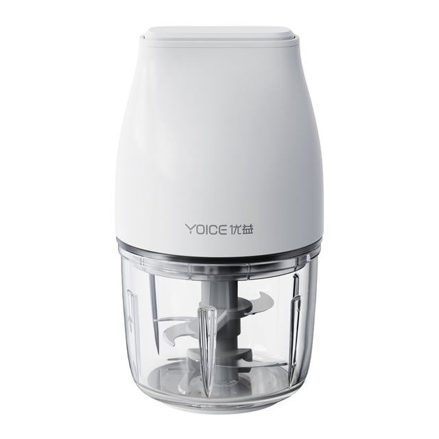 Mini picadora eléctrica Procesador de alimentos con tazón de vidrio y 4 cuchillas de acero inoxidable Licuadora pequeña para picar carne, cebollas, alimentos para bebés y frutas JAMW Sencillez