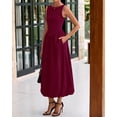 thumbnail image 4 of Vestido midi casual sin mangas BTFBM para mujer 2025, 4 of 9