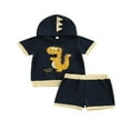 thumbnail image 1 of PENGXIANG Ensemble d'Été Garçon Imprimé Dinosaure Sans Manches Col Hauts Shorts, 1 of 6