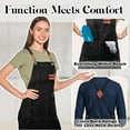 thumbnail image 3 of Chef Apron for Men Women with Pockets,Cross Back Cotton Canvas Plus Size Apron for Cooking BBQ Baking Gardening(Black), 3 of 6