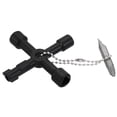 thumbnail image 3 of REGALWOVEN Multi-Functional Universal Cross Key, 4 Way Gas Water Meter Key Wrench, 3 of 6