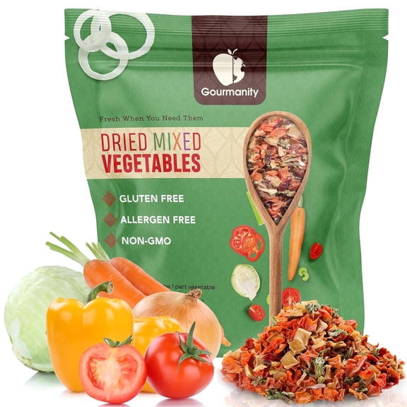 5 lb Dehydrated Mixed Vegetables, Dried Bulk Vegetables, Vegetable Soup Mix Dried, All natural, Kosher, by Gourmanity