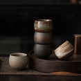 thumbnail image 2 of 1pc Japanese Style Handmade Stoneware Tea Cup Kung Fu Tea Set Tea Cup Small Single Cup Ancient Style Quiet Road Cup Bowl Teacup, 2 of 10