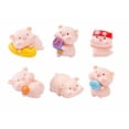 thumbnail image 2 of Set de miniaturas de cerdos Figuras de juguete familiares de cerdito adorables para decoración de jardín de hadas Adornos para tartas Manualidades caseras Decoraciones para el hogar, 2 of 9