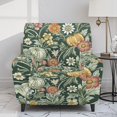thumbnail image 2 of FKELYI Fall Pumpkin Floral Leaf Print Recliner Slipcover 4 Pcs Reclining Chair Covers for Lazy Boy Chair Protector Elastic Furniture Decor Covers for Living Room Bedroom, 2 of 7