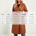 thumbnail image 3 of Enjoytime Trench Coat Women Lapel Double Breasted Long Overcoat with Belt Long Sleeve Trendy Casual Fashion Fall Winter Outerwear, 3 of 7