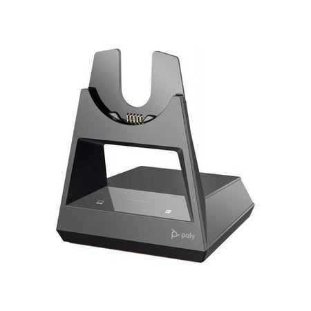 UPC: 0017229174191 | Poly – Voyager Office Base (Plantronics) – Compatible with Voyager Focus 2 and Voyager 4300 UC Series Headsets (Sold Separately) – Connect to PC/Mac Deskphone & Cell Phone