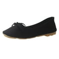 thumbnail image 1 of Chaussures Décontractées pour Femmes en Suède à Nœud, à Bouche Peu Profonde, Semelle Souple, Bout Rond, 1 of 6