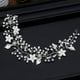 thumbnail image 3 of Nvzi Horquillas para el pelo de boda con flores para novias, peinetas con perlas de cristal, pinzas para el pelo, accesorios para el pelo de boda dorados, joyas plateadas, 3 of 5