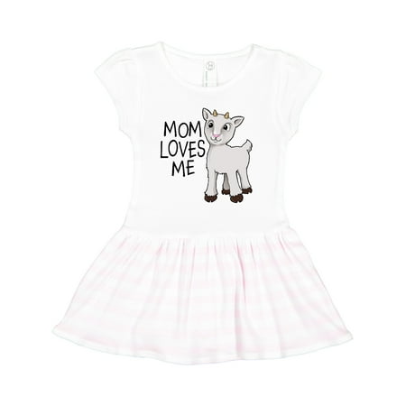 

Inktastic Mom Loves Me- Cute Goat Gift Toddler Girl Dress
