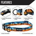 thumbnail image 3 of Wolfgang Heavy Duty Martingale Dog Collar with Quick Release Nylon Buckle for Walking & Training, SunsetPalms Print, Medium, 3 of 5