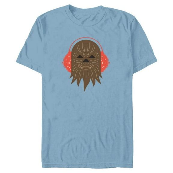 Star Wars Chewbacca Holiday Earmuffs - Short Sleeve Blended T-Shirt for Adults - Customized-Ocean Blue