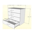 thumbnail image 5 of Nexera Karibou 4 Piece Bedroom Set, Truffle, 5 of 9