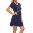 thumbnail image 5 of URMAGIC Womens Cute Cotton Nightdress Nightgown Loose Pajamas Nightshirt Loungewear, 5 of 8