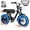 Black & Gray, variant on Blaze 16" Electric Bike for Adults/Teens, Peak 1200W 55 Miles 25Mph Full Suspension Fat Tire Electric Motorcycle,Blue