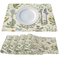 thumbnail image 5 of Wildflower Herbs Plant Spring Placemats Set of 4, 12x18 Inch Floral Flower Summer Seasonal Holiday Farmhouse Table Mats for Party Kitchen Dining Decoration, 5 of 6