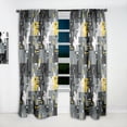 thumbnail image 2 of Designart 'Abstract Retro Design XXI' Mid-Century Modern Curtain Panel, 2 of 5