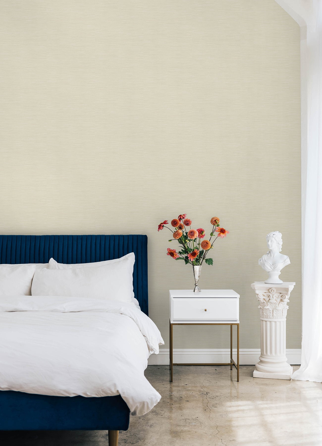 Mr. Kate Stella Grasscloth Peel and Stick Wallpaper