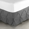 "Nestl Easy Fit 14"" Pinch Pleated Full Bed Skirt Hotel Luxury Double