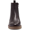 thumbnail image 5 of Lucky Brand Ressy Chocolate Leather Chelsea Style Block Low Heel Ankle Booties (Chocolate, 8.5), 5 of 5