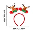 thumbnail image 2 of ICQOVD Hot Christmas Headband Santa Party Decor Double Hair Clasp Hoop, 2 of 2