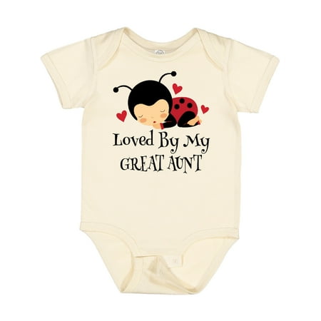 

Inktastic Loved by My Great Aunt Gift Baby Boy or Baby Girl Bodysuit