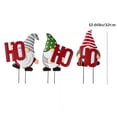 thumbnail image 2 of Letrero navideño de gnomo HOHOHO de doble cara con estacas de metal para exteriores, 2 of 9