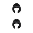 thumbnail image 3 of Guardoinrt Perruque Droite Douce Perruque Extensible Durable Confortable Cheveux Respectueux de la Peau Cosplay Quotidien Partie 2Set, 3 of 6