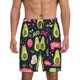 thumbnail image 1 of Balery Avocado Love Pantalones cortos de pijama de punto de algodón para hombre con cinturilla y bolsillos-3X-Large, 1 of 6