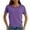 Purple, variant on Uaswgudfs Women's Modern Crew Neck T-Shirt: Curved Hem Stitch Detail Summer Top with Lightweight Cotton Blend & Everyday Comfort Army Green L