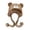 Khaki, variant on Kids Winter Warm Soft Velvet Animal Print Cute Hat Baby Girls Boys Casual Wear