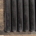 thumbnail image 3 of nuLOOM Kai SuperiorWash Stripe Faux Rabbit Machine Washable Area Rug, 7' 6" x 9' 6", Kai Charcoal, 3 of 6