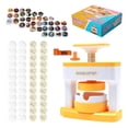 thumbnail image 4 of XUYAN Badge Machine Kids Pin Machine DIY Badge Making Machine Pin Maker Machine Round Button Badge Maker Badge Pressing Machine with 48Pcs Button Parts and Stickers for DIY Gifts, 4 of 9