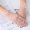 thumbnail image 3 of Women Black Dot Short Lace Lace Breathable Riding Sunscreen Wedding Gloves, 3 of 3