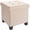 Beige, variant on Ornavo Home 15 Inch Folding Storage Ottoman with Storage, Square Cube Linen Small Storage Ottoman Foot Rest Stool with Legs