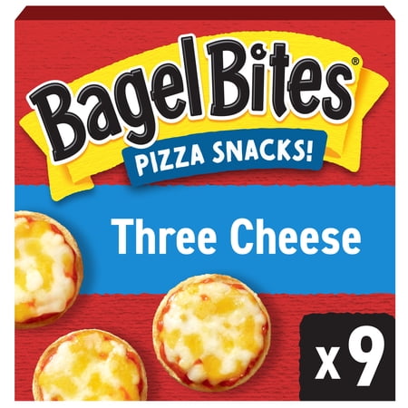 Bagel Bites Mini Pizza Bagel Frozen Snacks, 1 Box, for After-School and Late Night Snacking, Three Cheese, No High-Fructose Corn Syrup and No Artificial Flavors, 9 Count