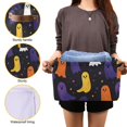 thumbnail image 3 of Yayeee Canvas Storage Basket with Handles for Shelves Fabric Bins Closet Organizer, Halloween Colorful Ghosts, 3 of 8