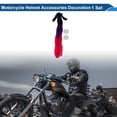 thumbnail image 2 of Accesorios para Casco de Motocicleta Decoración Coleta de Moño para Cascos de Motocicleta Bicicleta Esquí Negro Púrpura Rojo Seda de Alta Temperatura Pegamento PU 1 Juego, 2 of 6