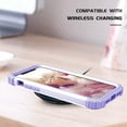 thumbnail image 3 of iPhone 11 Pro 2019 Case with Temepered Glass Screen Protector, Dteck Full body Protection 3 Layer Hybrid Rugged Shockproof Case Glass Screen Cover For Apple iPhone 11 Pro 5.8", Light Purple, 3 of 9