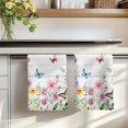 thumbnail image 7 of Pink Spring Floral Kitchen Towels Set of 1, Butterfly Wooden Farmhouse Art Absorbent Dish Towels for Kitchen, Microfiber Hand Towel, Quick Drying Tea Towel for Cleaning Decorative Dishcloths, 7 of 7