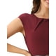 thumbnail image 5 of VESTIDO ELEGANTE DE MUJER INSPIRADO CHIC CON MANGAS DE CAPUCHA Y CINTURÓN PARA TRABAJAR BURDEOS S, 5 of 6
