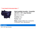 thumbnail image 2 of Right Headlight Assembly - Compatible with 2014 - 2017 Jeep Cherokee 2015 2016, 2 of 2